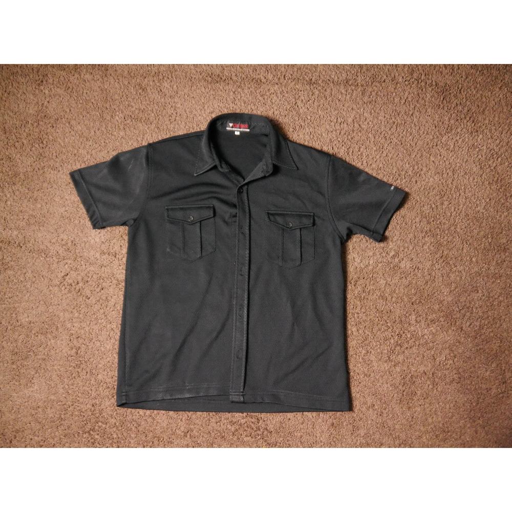 Guess Mesh Men's Large Short Sleeve Polo
